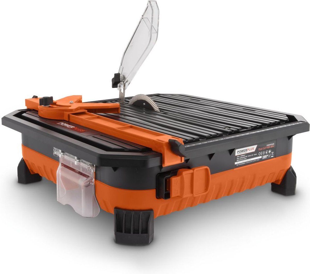 Powerplus Dual power accu tegelsnijder powdp75100 - 20v toestel - 390x365mm tafel - ø110mm snijschijf - zonder batterij en lader - met 1 acc.