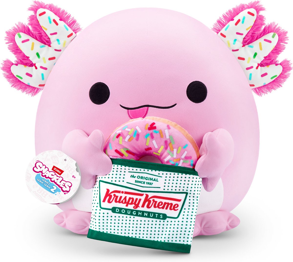 SNACKLES series 2 - axolotl abbie met krispy kreme - 35 cm van zuru