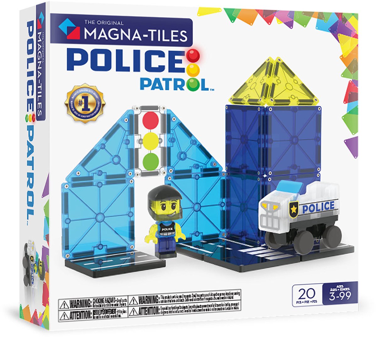 Magna-Tiles | police patrol 20 stuks set