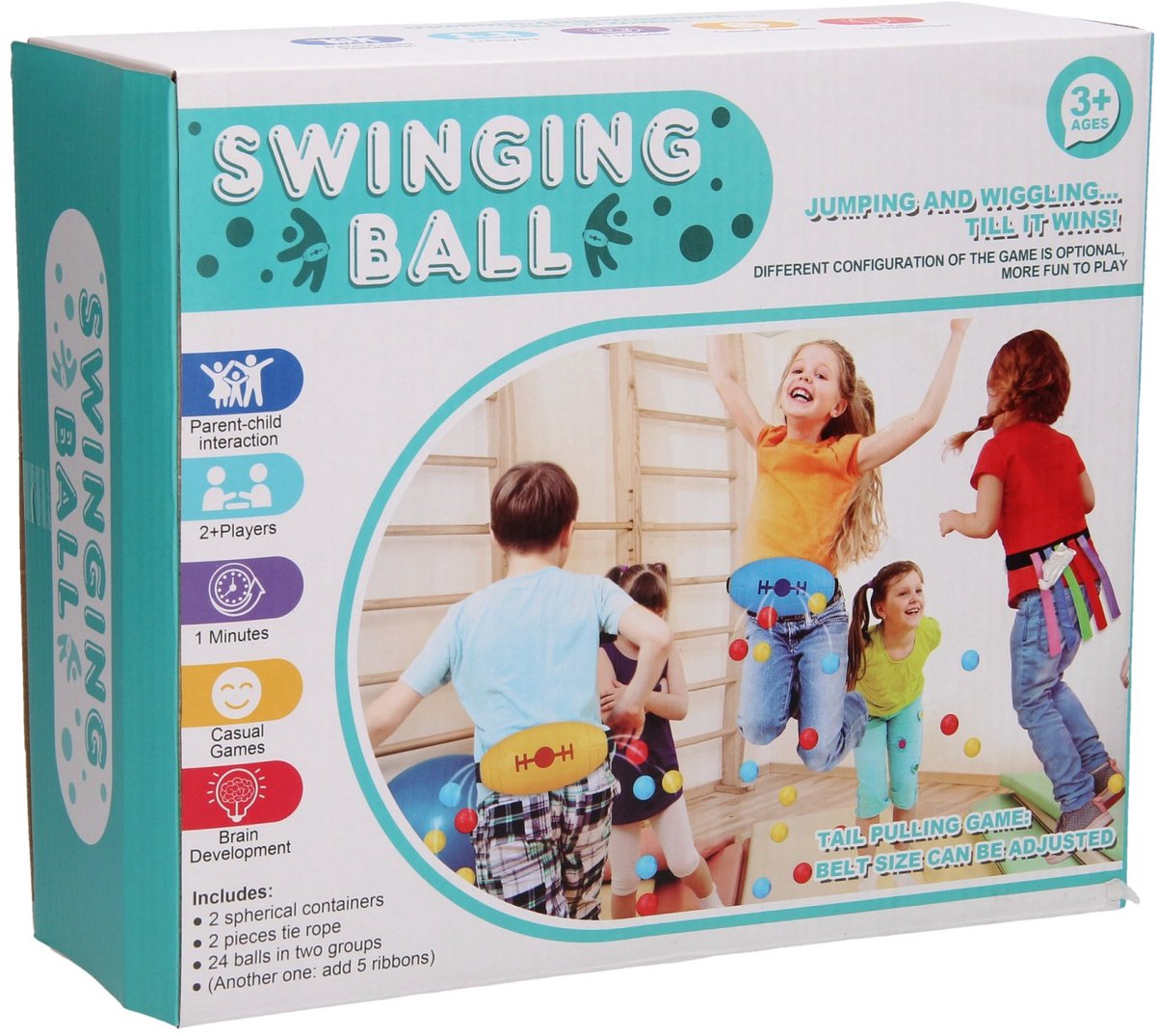 Lobbes Speelgoed BV Lobbes speelgoed 2-in-1 spel lintjes pakken en swingbal set.