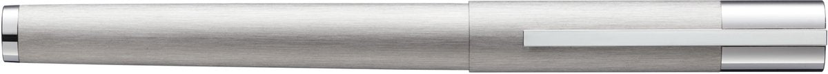 Lamy scala zilver vulpen - vulpen van geborsteld roestvrij staal hoogglans verchroomde greep en clip - penpunt maat m - elegant, minimalistisch ontwerp - incl. inktpatroon t 10 blauw - rechtshandig
