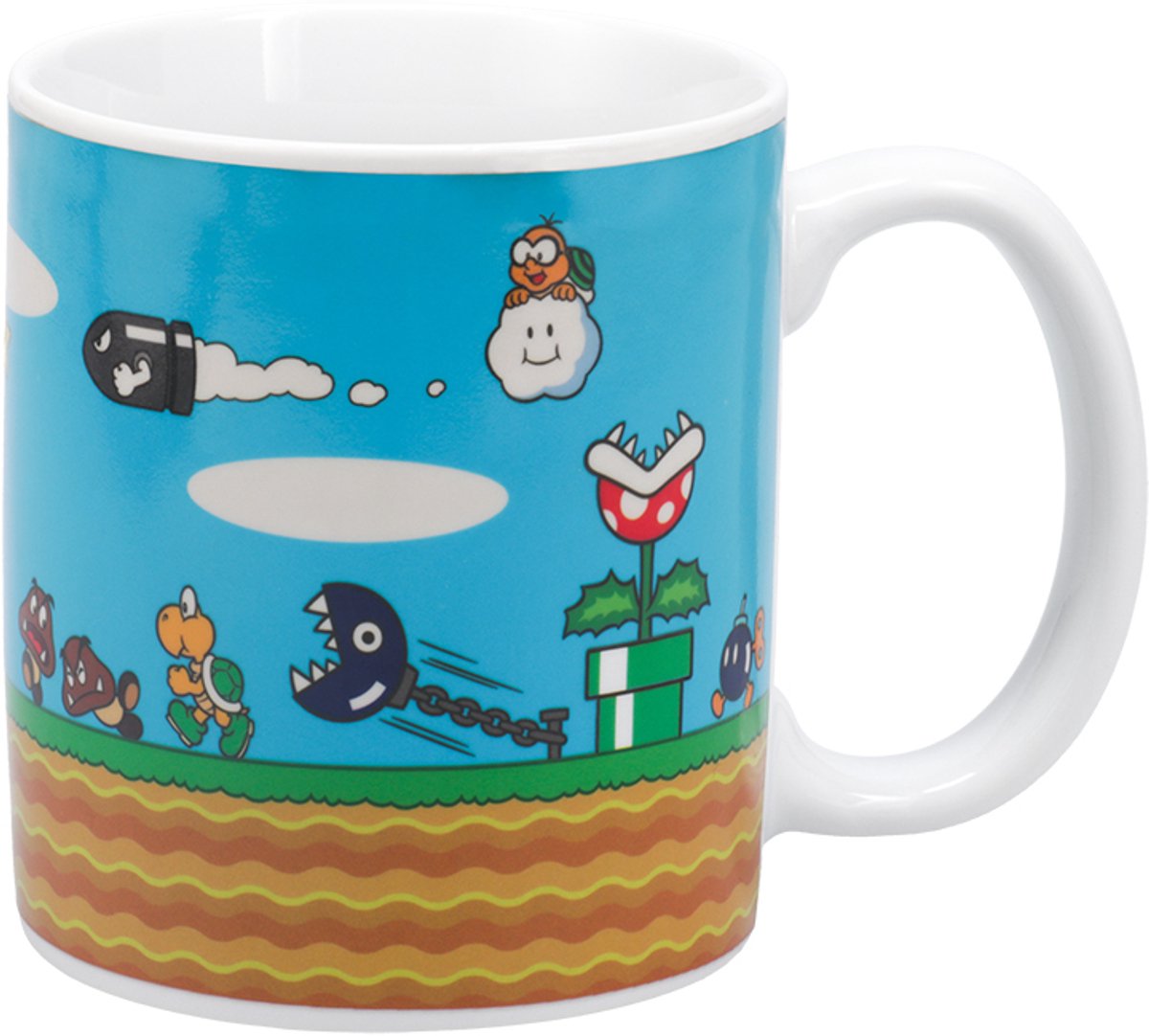 Paladone Super mario level heat change mug – officieel gelicentieerde nintendo warmte‑reactie mok, 300 ml, nostalgisch cadeau voor gamers-