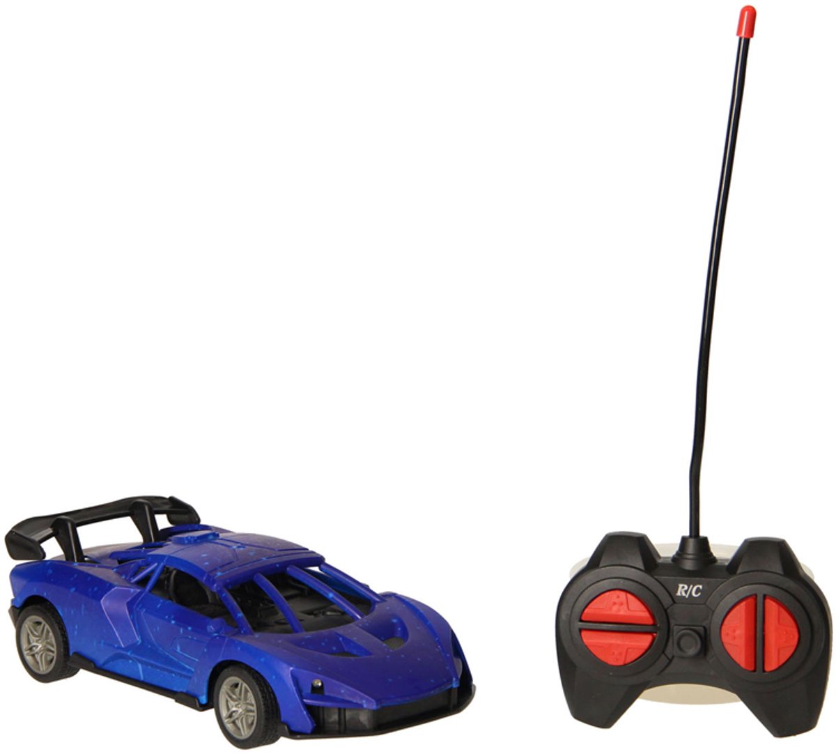 Lobbes Speelgoed BV Rc racewagen blauw zwart bestuurbare auto