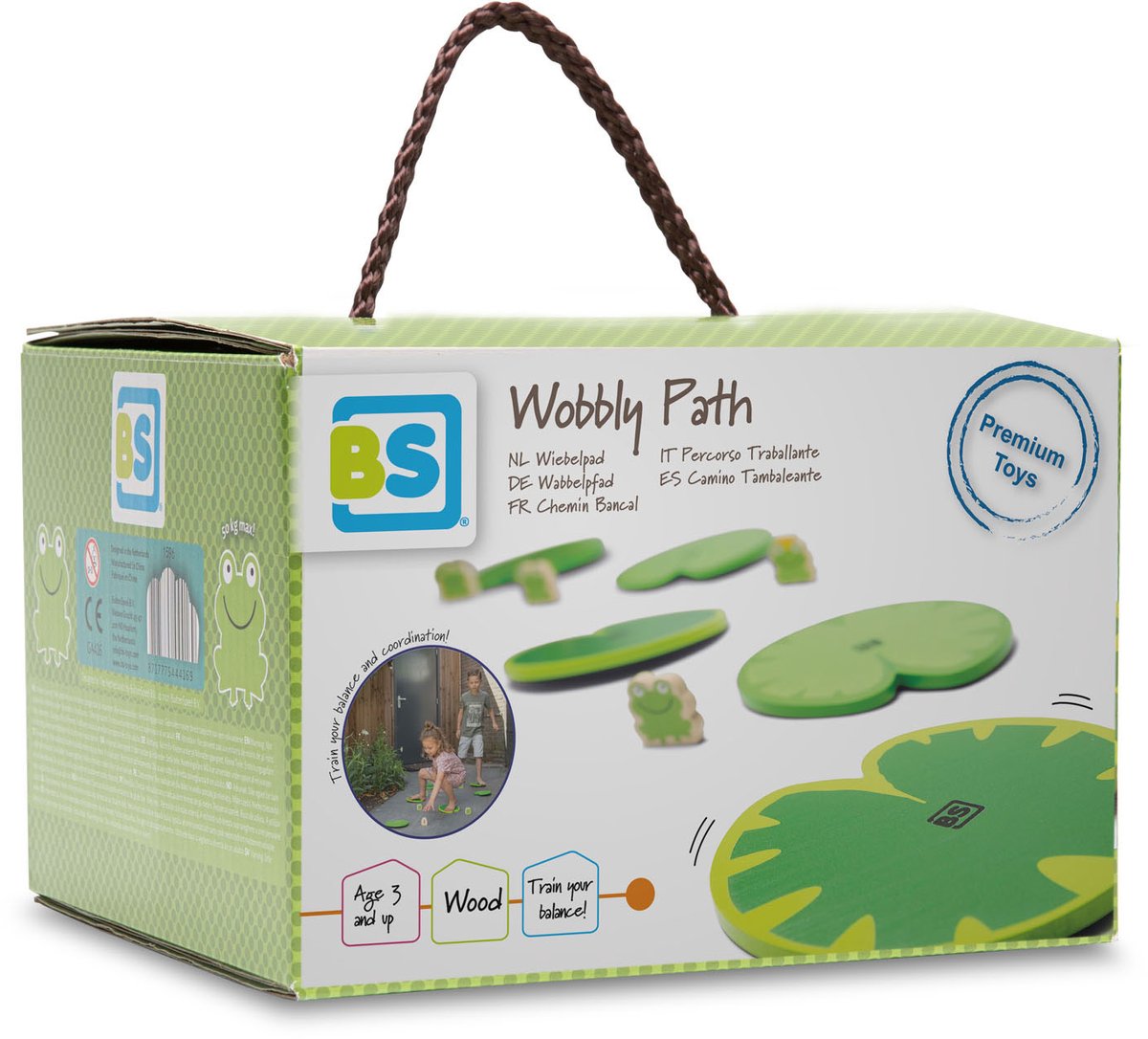 BS Toys wiebelpad - vloerspel - evenwichtsspel - hout - cadeau kind