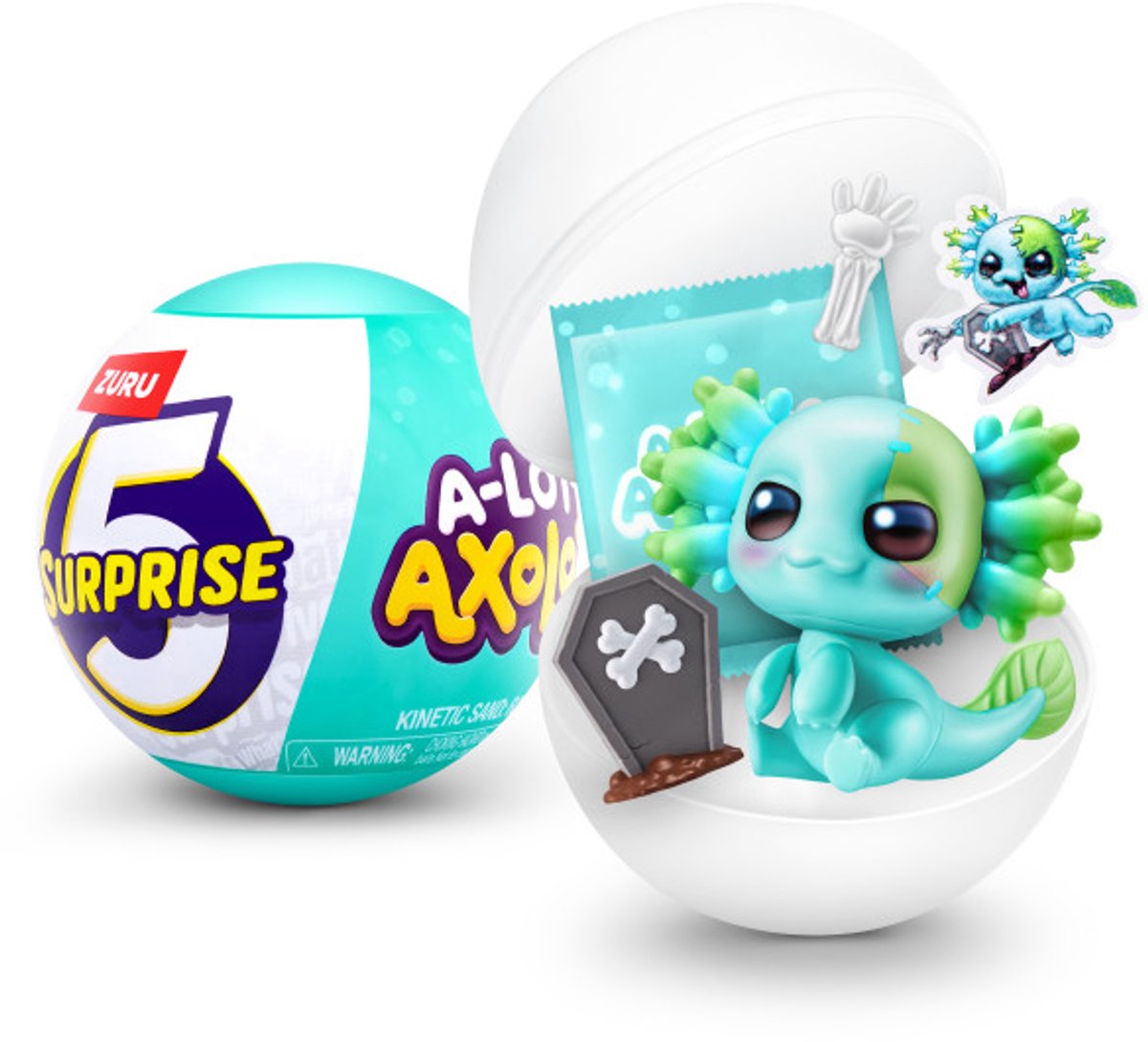5 SURPRISE Zuru a-lot-a axolotls, pak uit en ontdek axolotls met verrassingsthema, met 5 unieke accessoires en speelaccessoires, leuk, fantasierijk speelgoed voor kinderen, cadeau voor jongens en meisjes vanaf 3 jaar oud