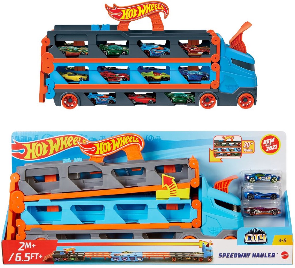 Hot Wheels speedway oplegger speelset - speelgoedvoertuig