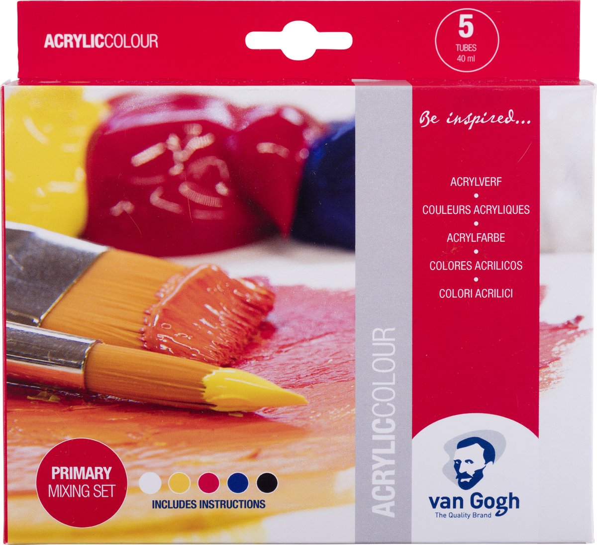 BRUYNZEEL Van gogh acrylverf primaire mengset | 5 x 40 ml
