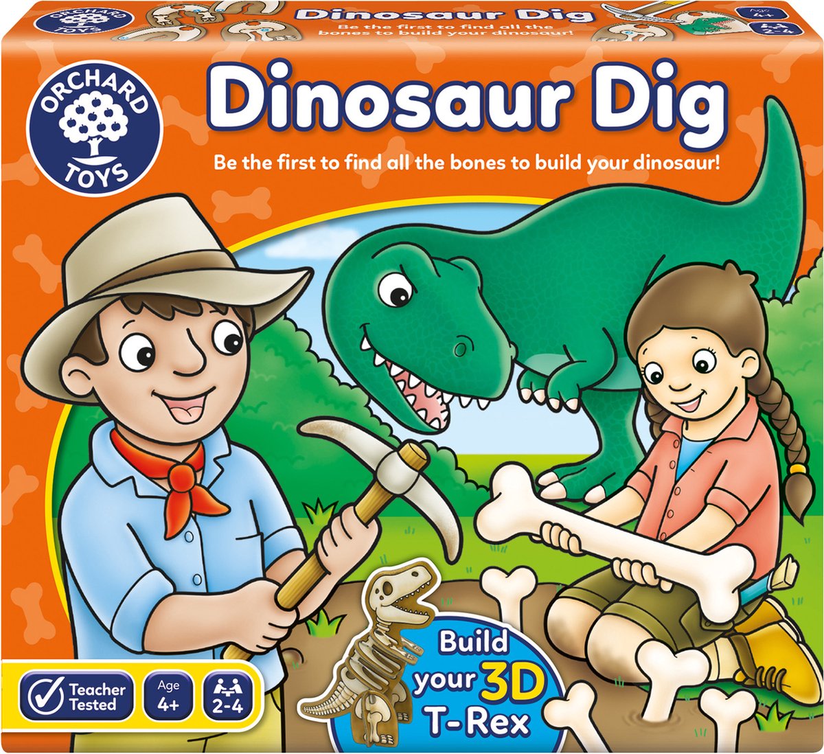 Orchard Toys - dinosaur dig - verzamel als eerste de dino botten - geheugenspel - vanaf 4 jaar