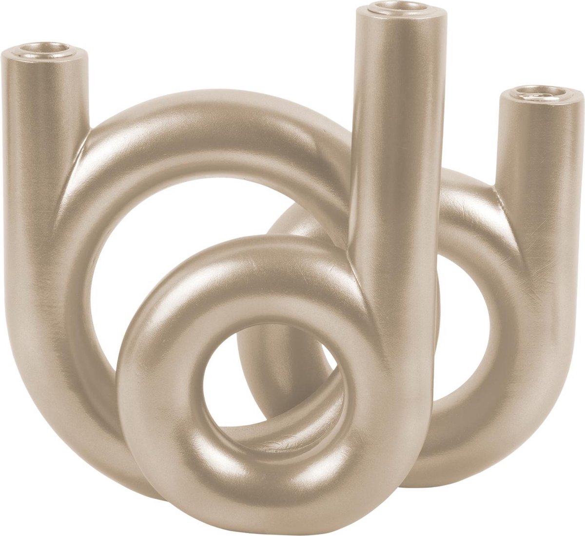Present Time kandelaar rings medium - goud - 18x12x20cm - scandinavisch - polyresin