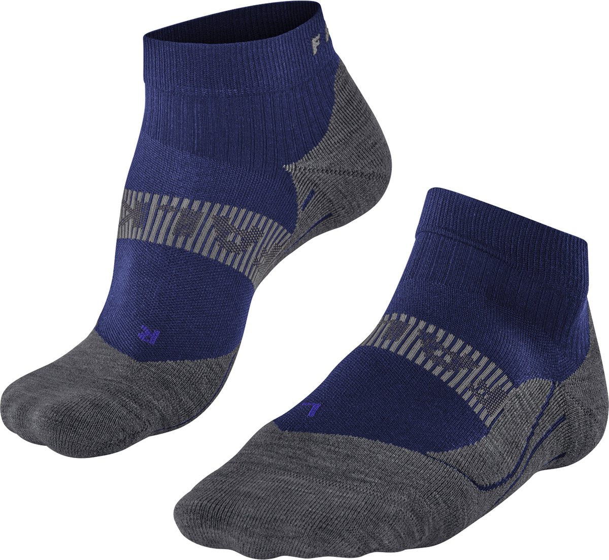 FALKE ru4 cool short anti-blaar functioneel materiaal hardloopsokken heren blauw - maat 42-43