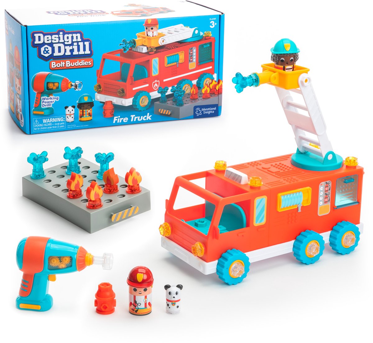 Learning Resources brandweerauto educatief speelgoed design drill. - 3+