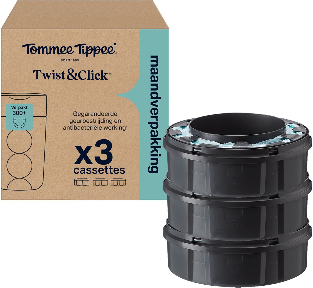 Tommee Tippee twist click luieremmer navullingen - verpakking met 3 stuks - 3 x 10,5 m navulcassettes