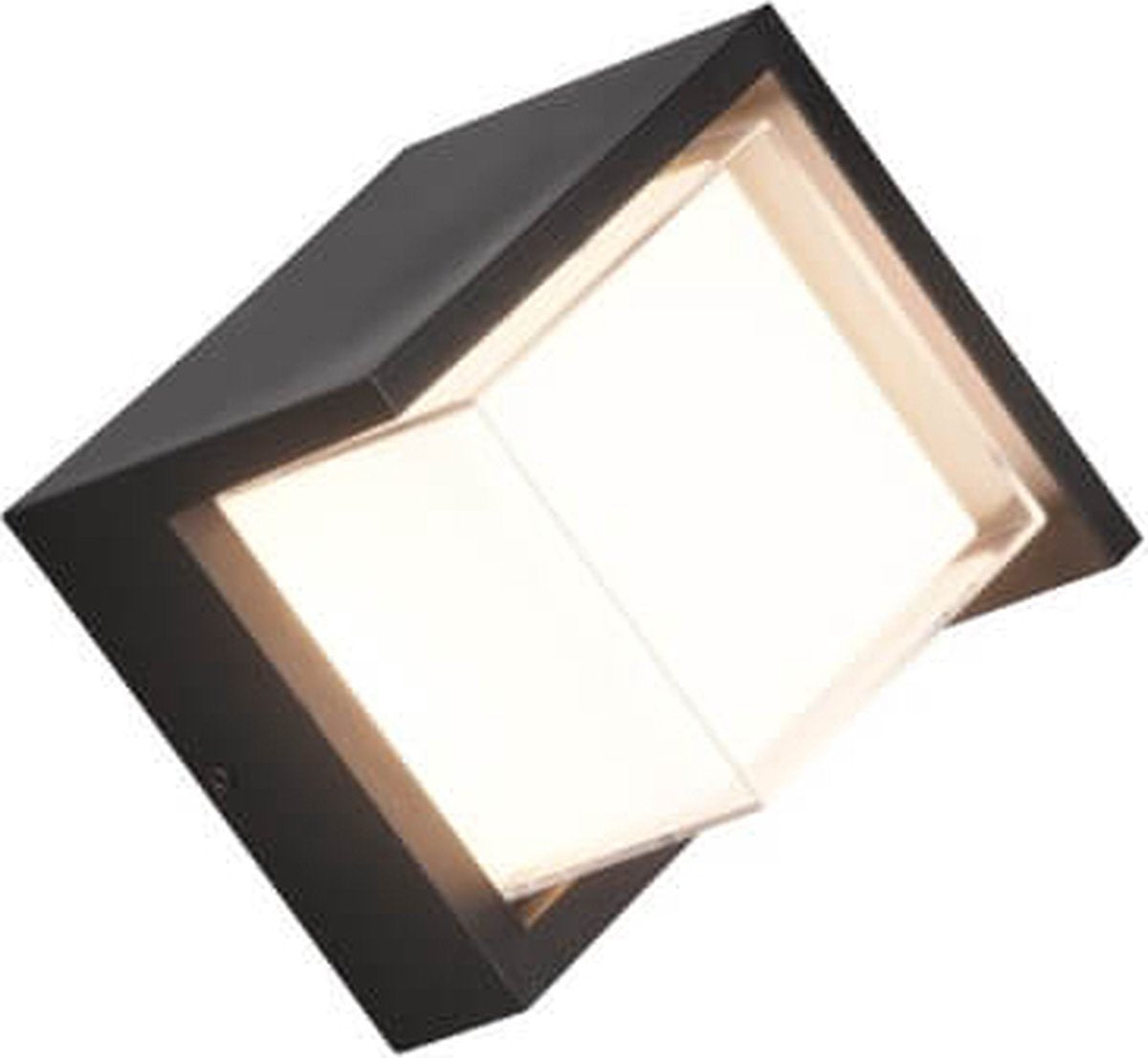 RL LIVE YOUR LIGHT Reality puno - wandlamp - zwart mat - incl. 1x smd 8w - buitenverlichting - ip54