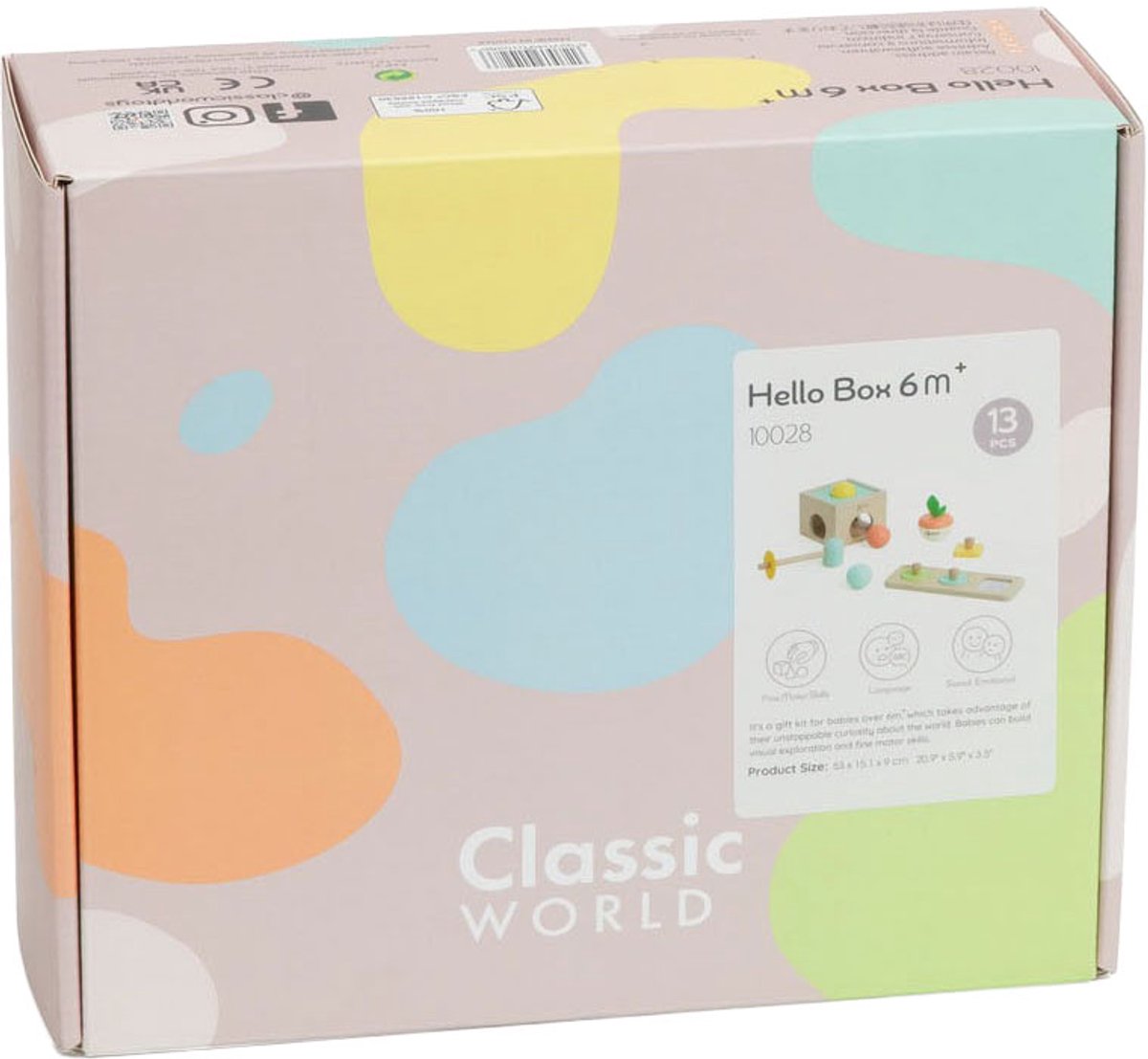 Classic World houten speelgoed box baby 6-12 maanden educatief.