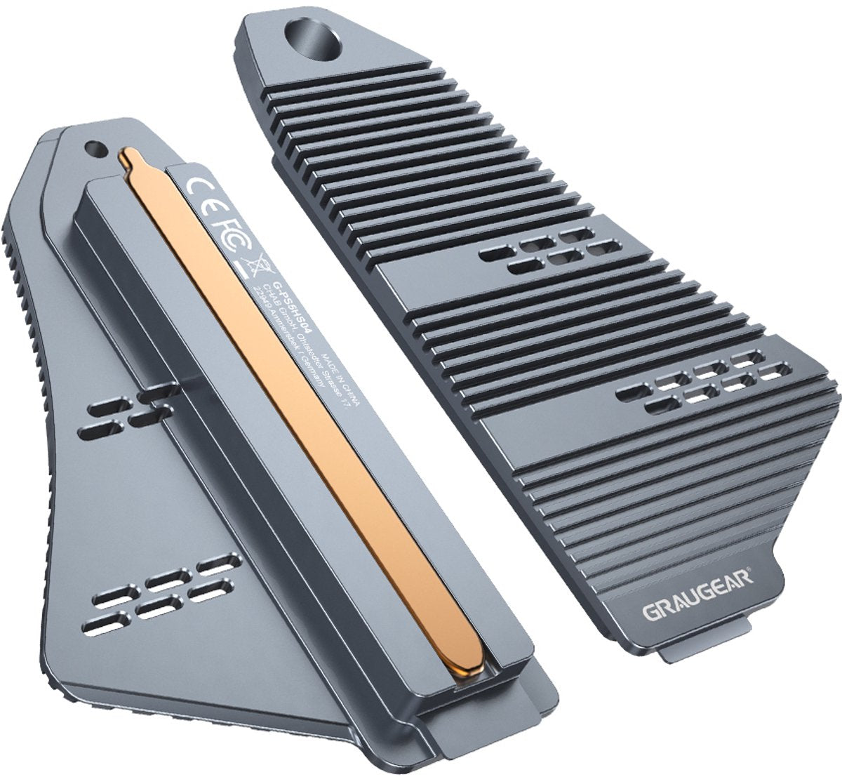 GrauGear kühlkörper ssd m.2nvme 2230,2242,2260,2280 für ps5 retail (g-ps5hs04)
