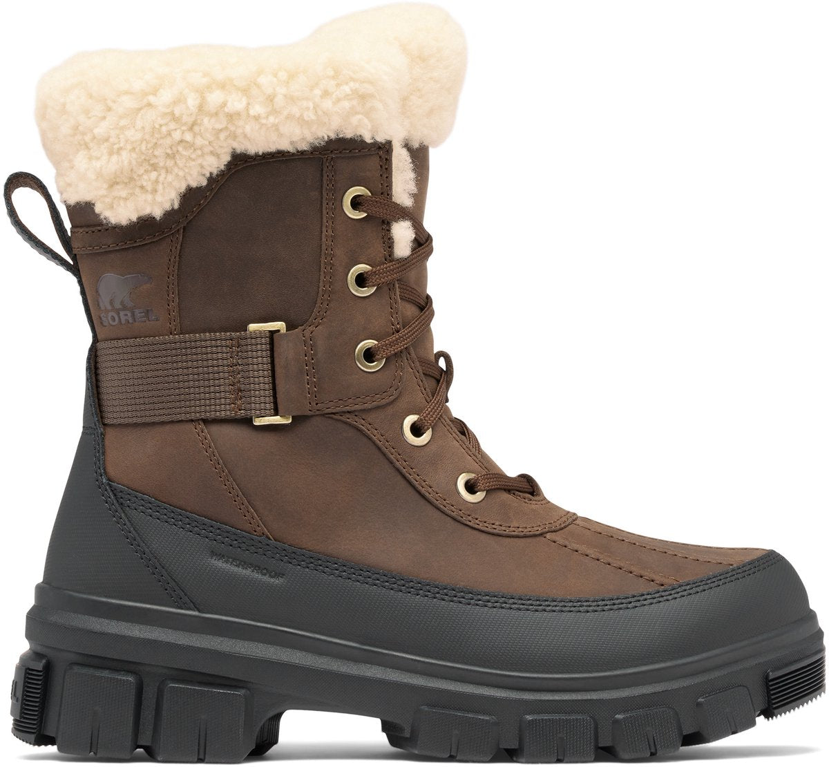 Sorel torino™ v parc wp dames snowboots - tobacco, black