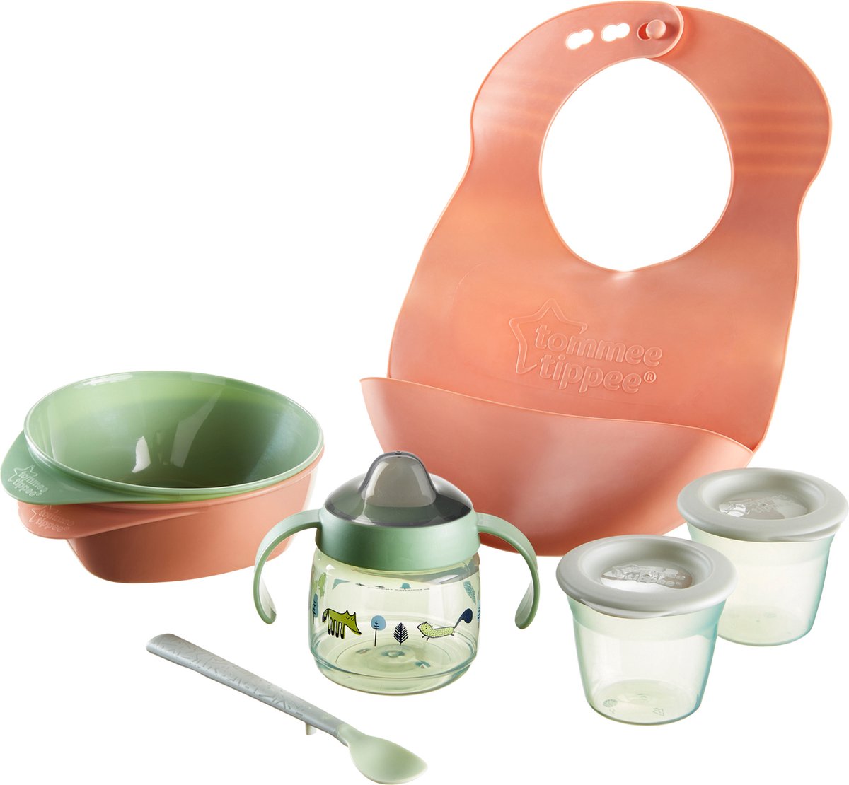 Tommee Tippee - startkit voor spenen - mijn eerste hapjes - 4m+ - bpa-vrij baby servies - kinderservies