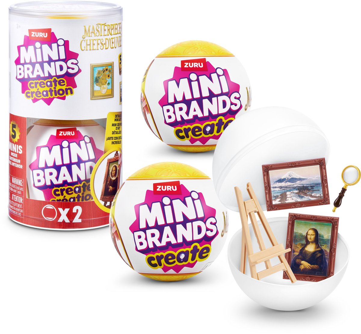 Mini Brands Zuru create - mini masterpieces series 1 - kunst en schilderijen - 2 pack