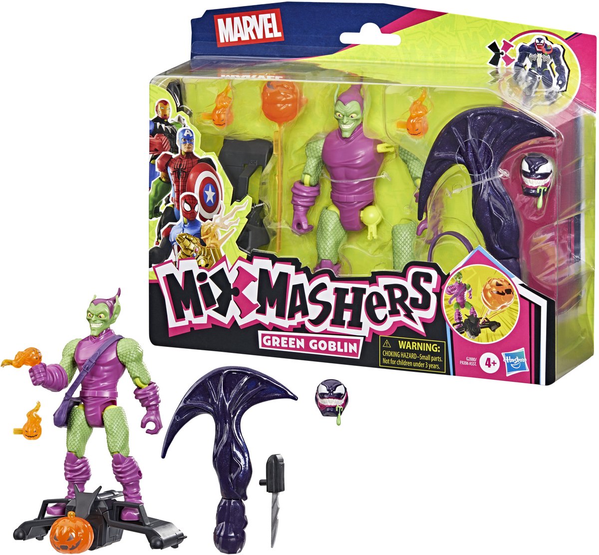 Marvel Mixmashers green goblin spider-man mix-and-match - actiefiguur