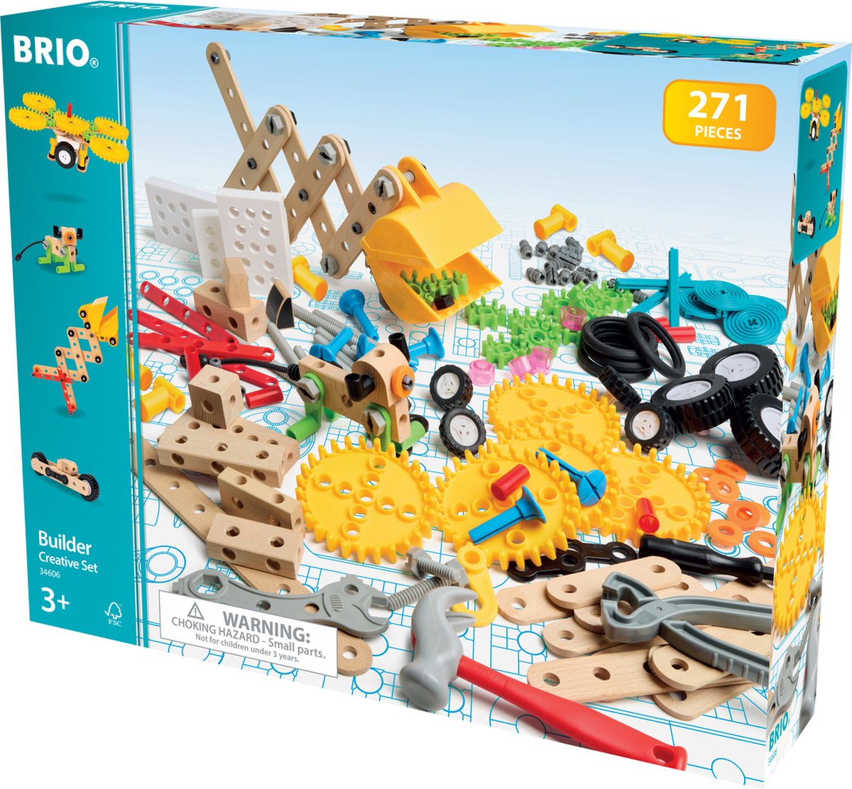 BRIO builder creative set - 271-delig constructiespeelgoed voor jongens en meisjes