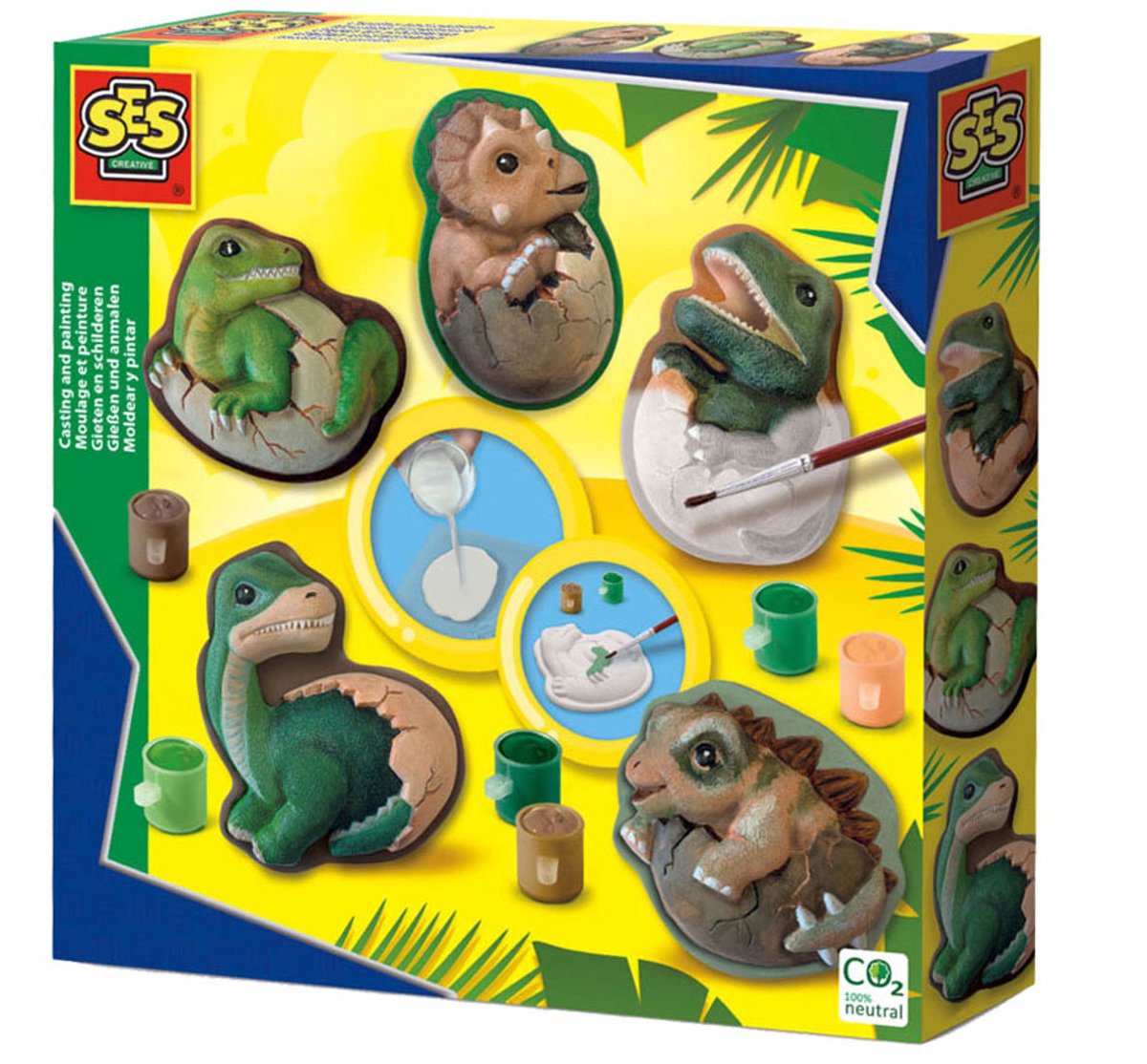 SES Creative Ses gieten en schilderen - dino eieren