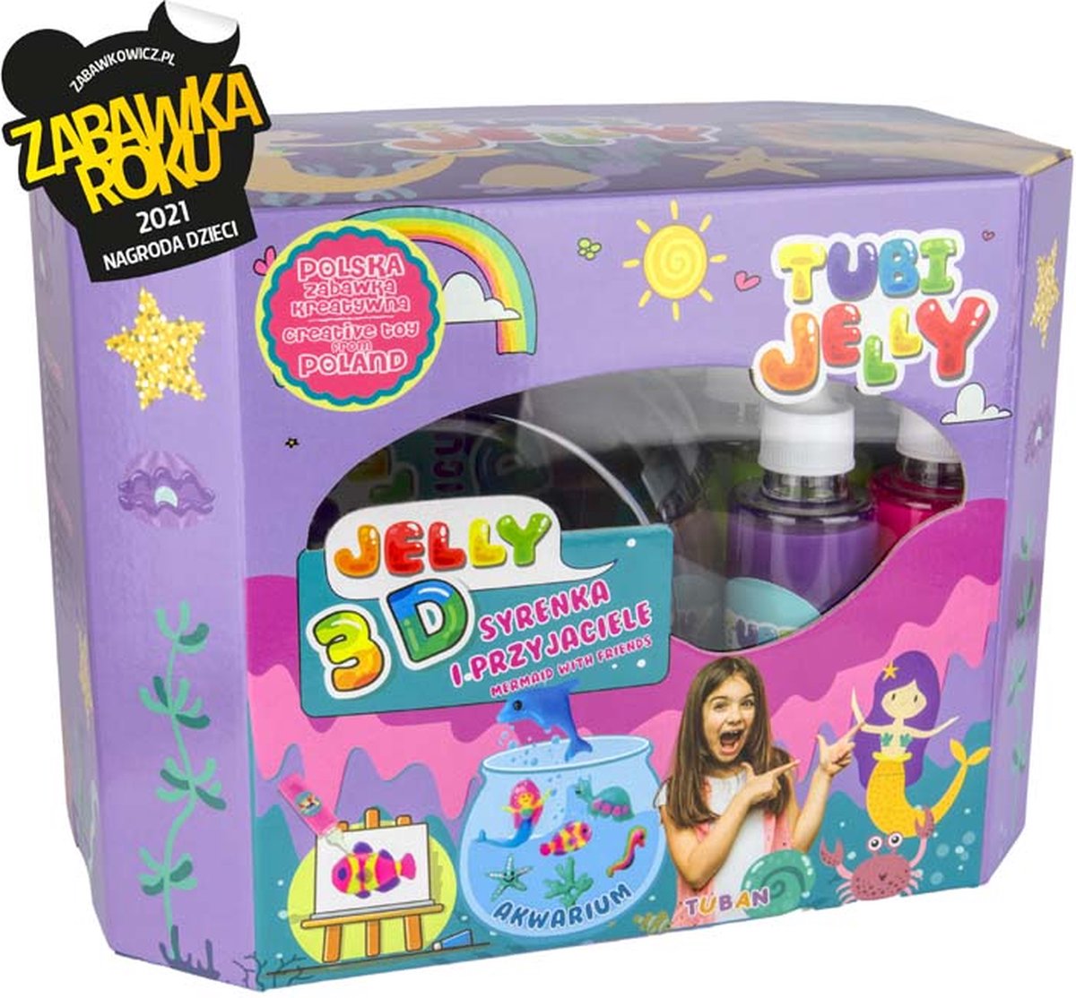 Tuban Tubi jelly set with 8 colors and big aquarium mermaid