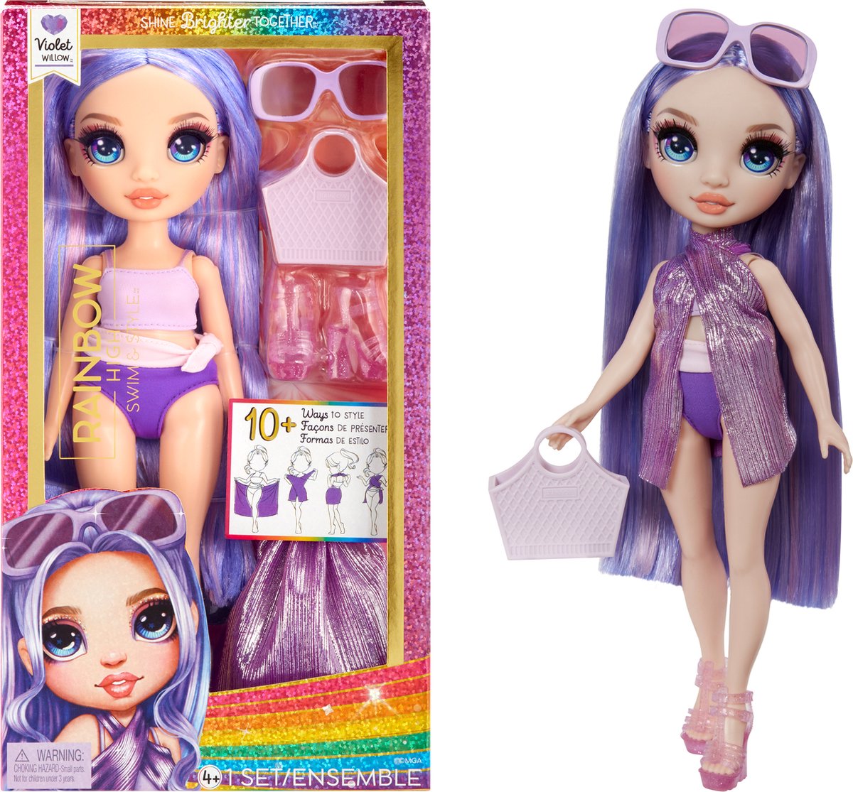 Rainbow High swim style-modepop - 28 cm - violet (paars)