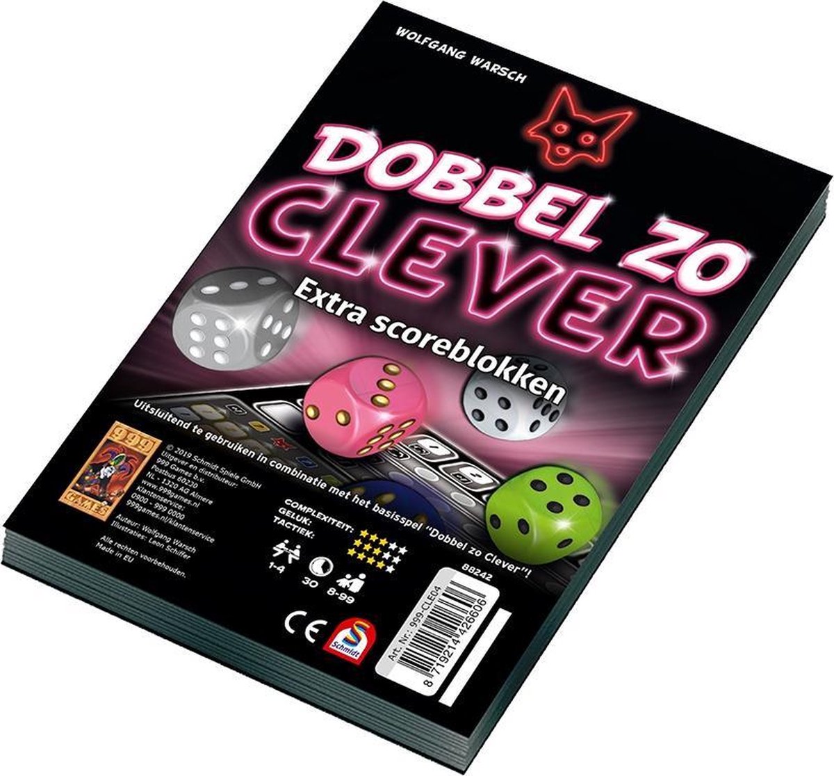 999Games 999 games scoreblokken dobbel zo clever, 2st.