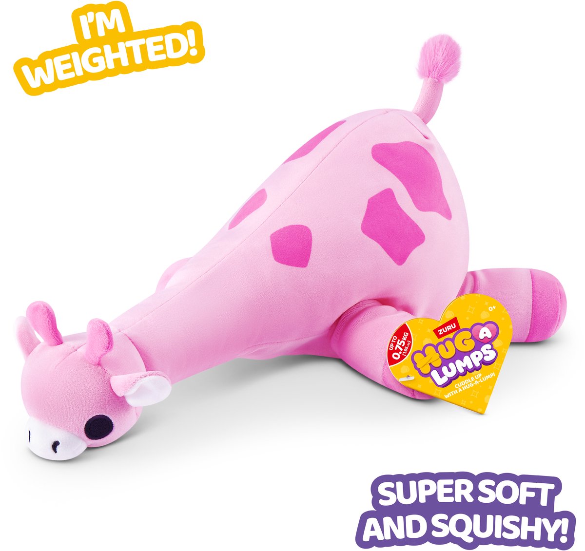 ZURU knuffel giraffe verzwaard pluche 35 cm knuffeldier comfort.
