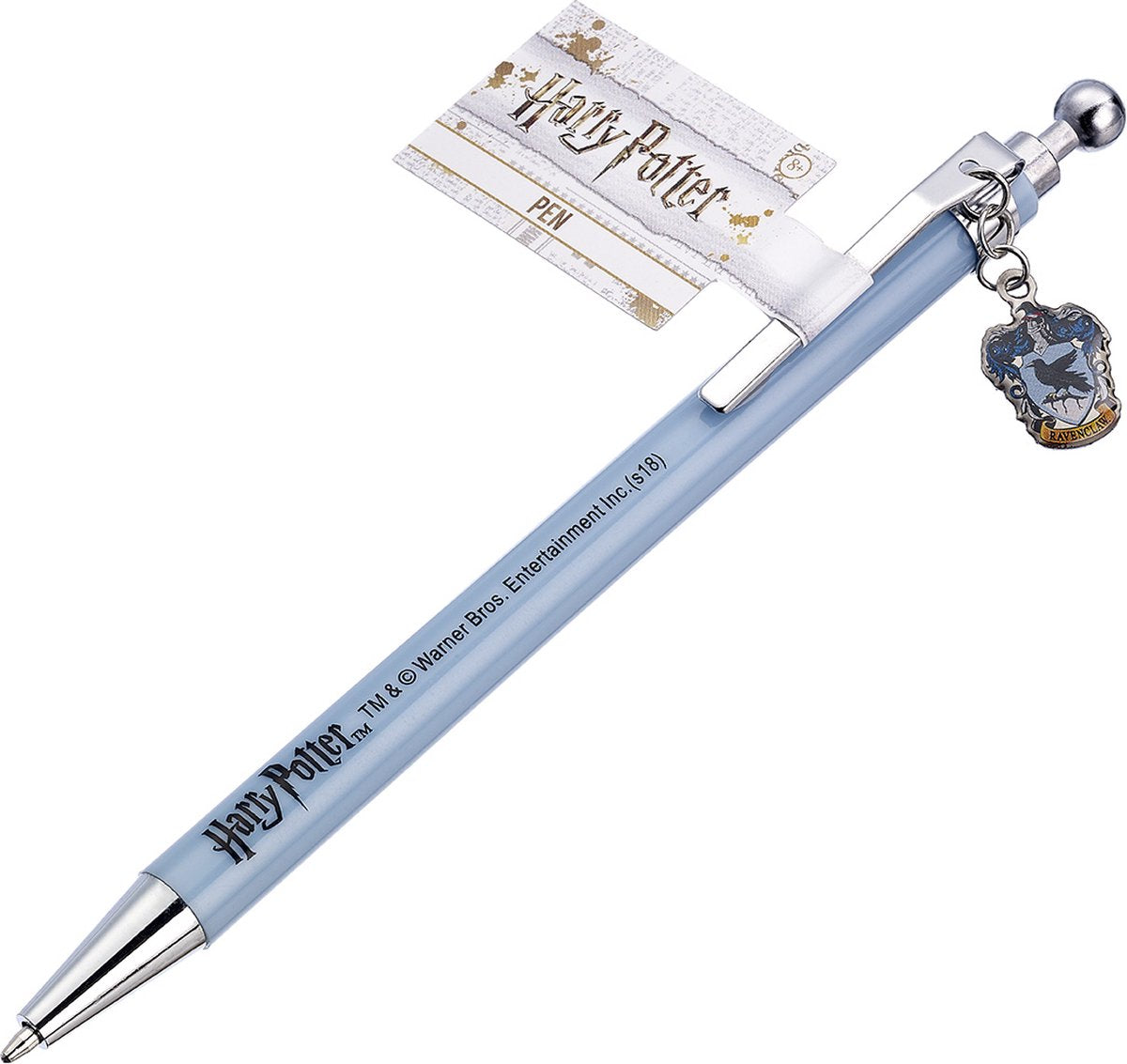 The Carat Shop - harry potter - pen met ravenclaw bedel - zilver en blauw