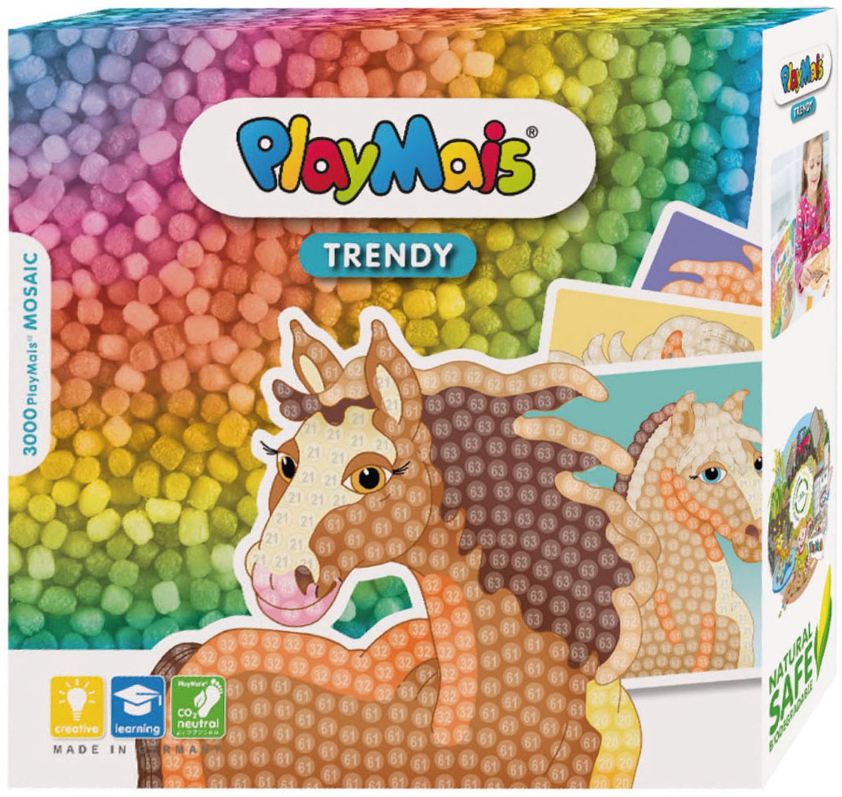 JBM Playmais trendy mosaic paarden (>3.000 stukjes)