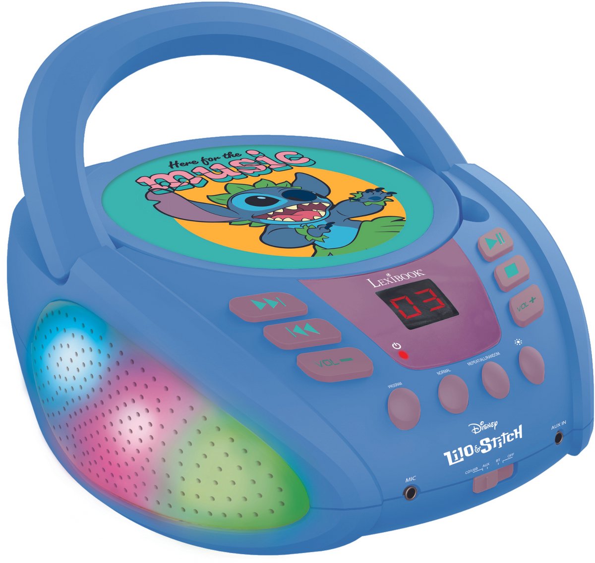 Lexibook Stitch bluetooth® cd player met verlichting