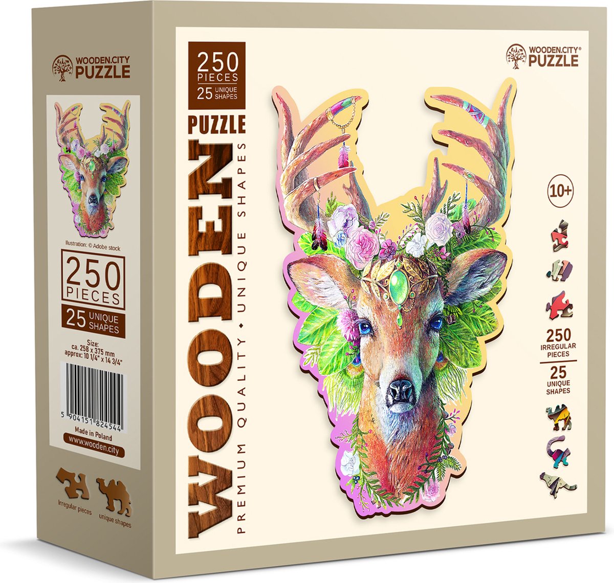 Wooden City Wooden.city puzzel - houten legpuzzel modish dear 250 stukjes.