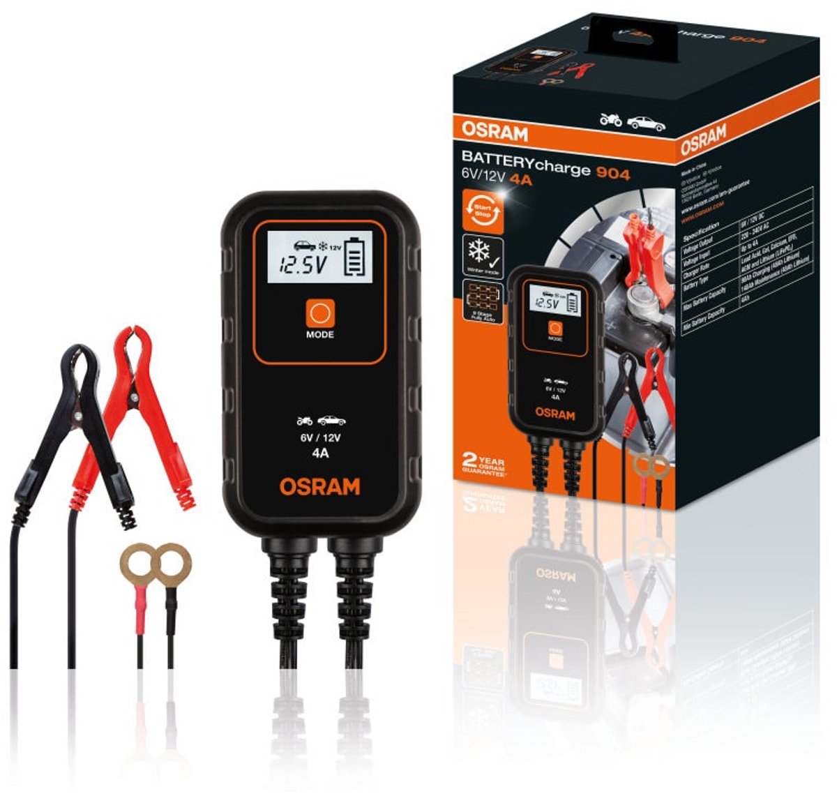 TCP Osram acculader 6 12 volt 4 ampère