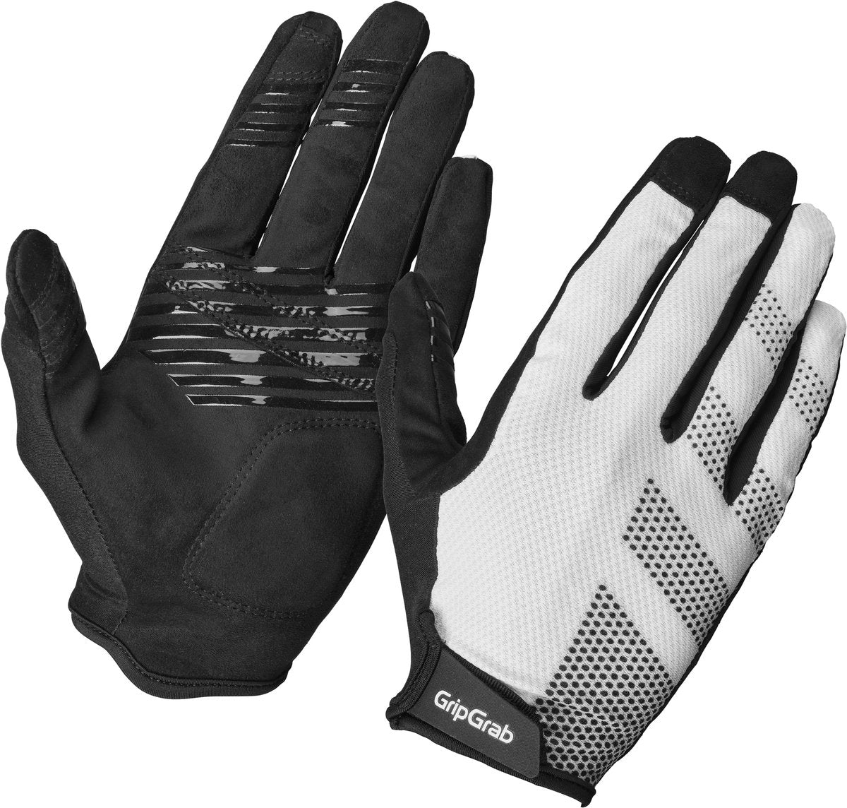 GripGrab - ride lite lange vinger zomer mtb gravel fietshandschoenen met padding - unisex - wit