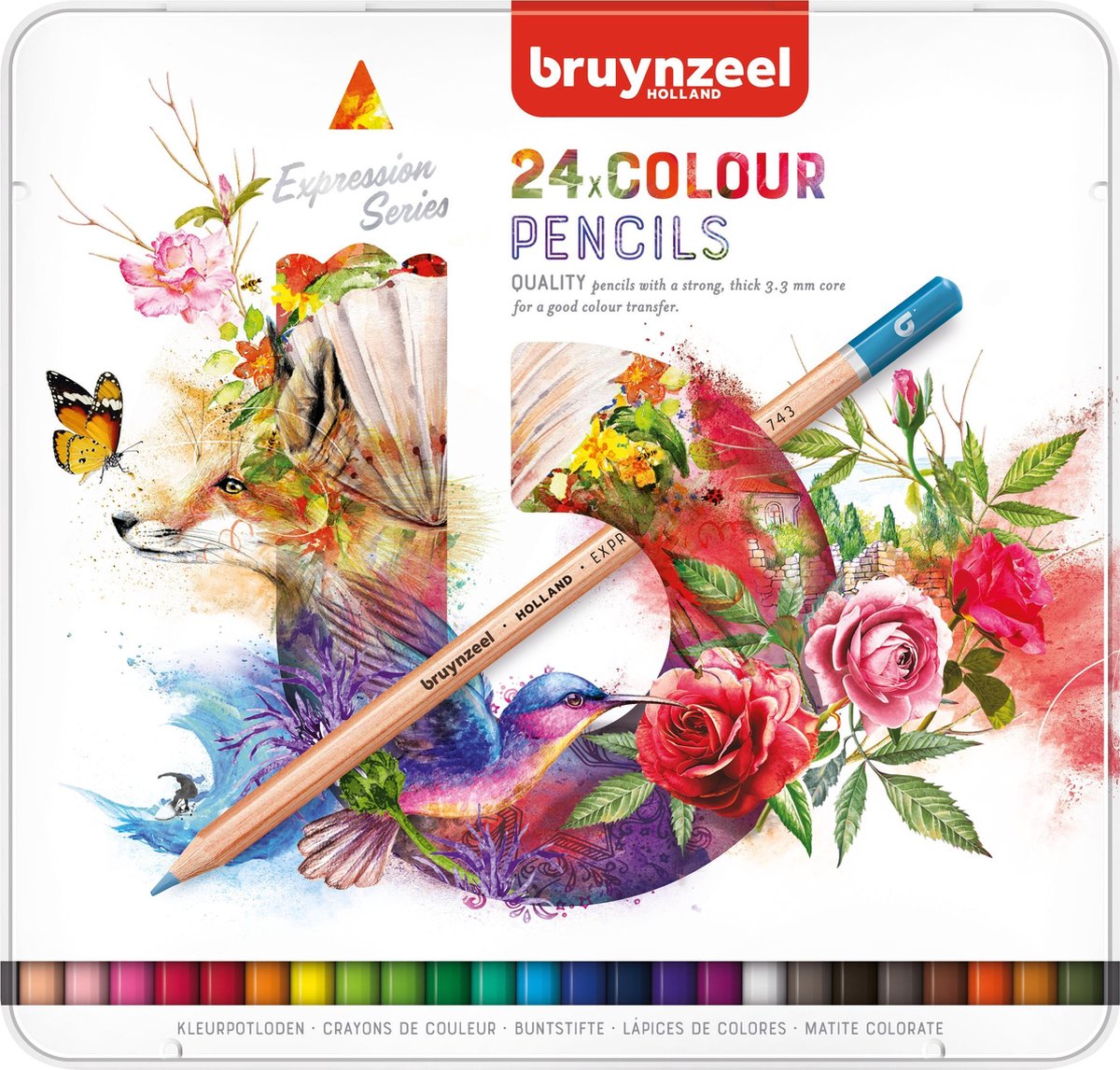 BRUYNZEEL expression kleurpotloden blik 24