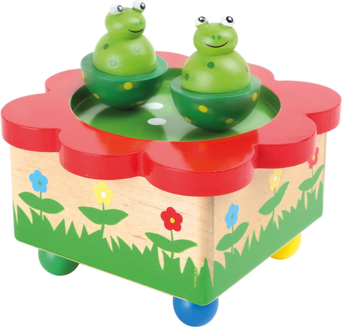Small Foot - houten muziekdoos kikker