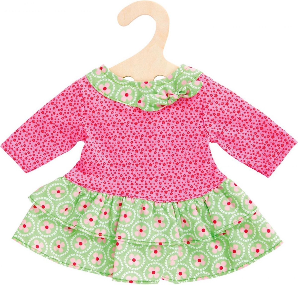 Heless poppenkleding bloemenjurk roze groen 28-35 cm