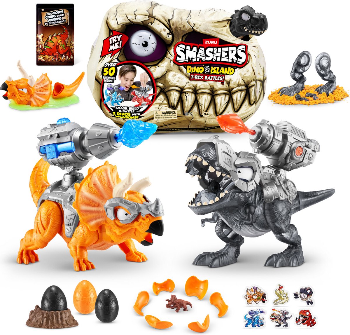 Zuru Smashers Zuru - smashers - dino island trex battles - speelfiguur - black version