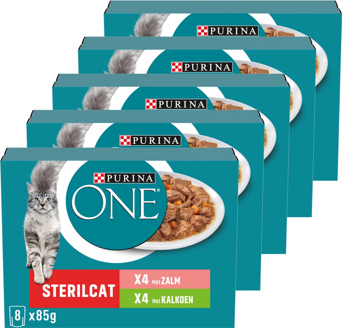 Purina One Purina® one® sterilcat - kattenvoer natvoer - zalm kalkoen - 40 x 85 g