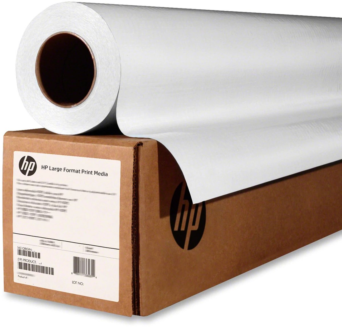 HP Couché papierrol c6029c 30 m 130 g gecoat wit zwart