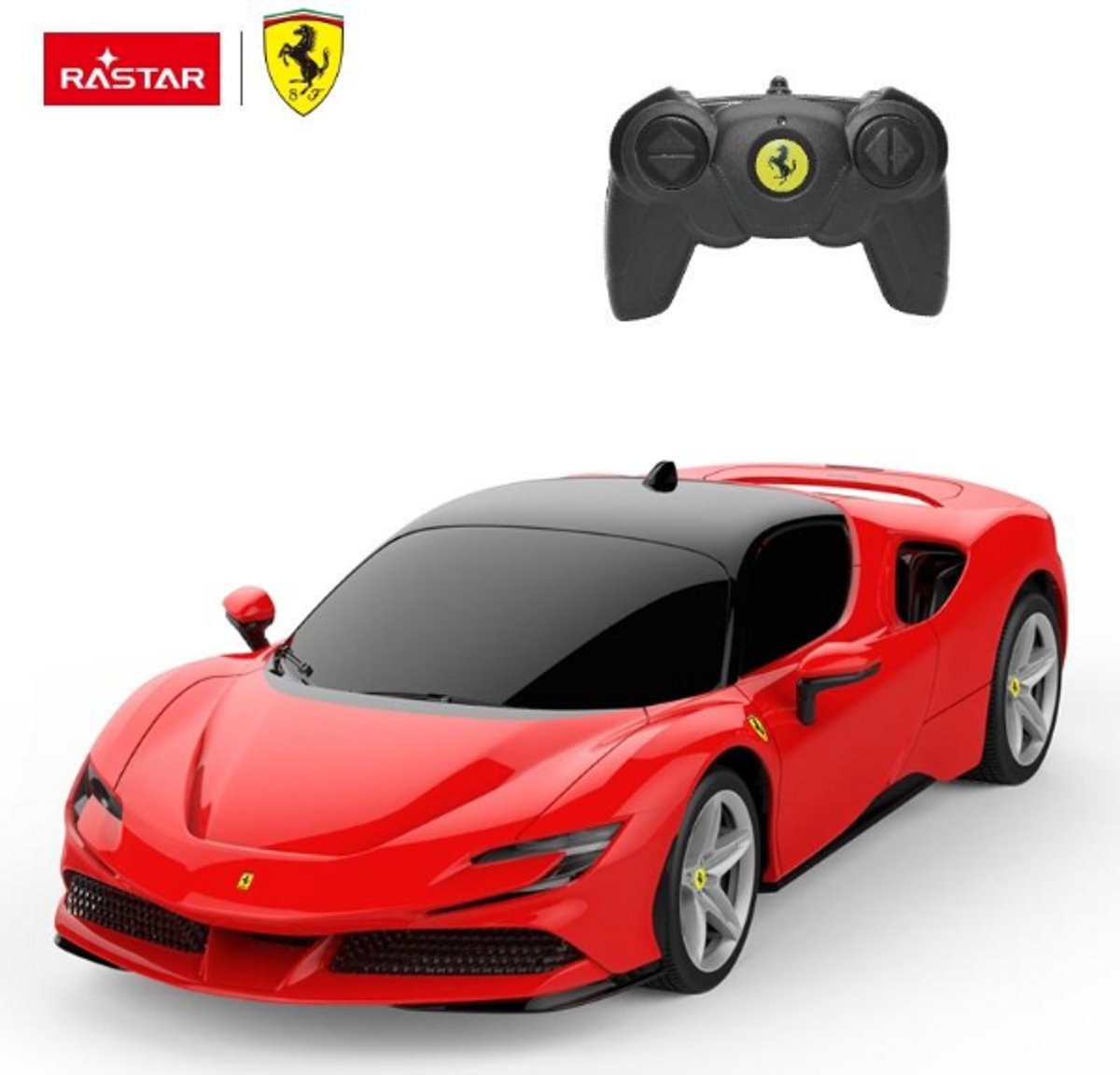 Jamara Rastar r c 1:24 ferrari sf90 stradale rood