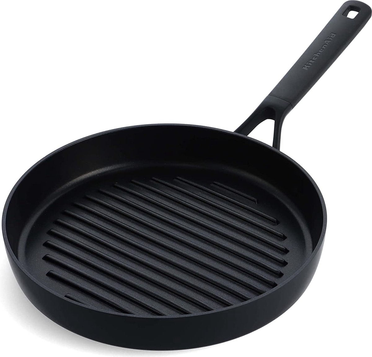 KitchenAid classic forged aluminium grillpan ø28cm - zwart - inductie - anti-aanbak - pfas-vrij
