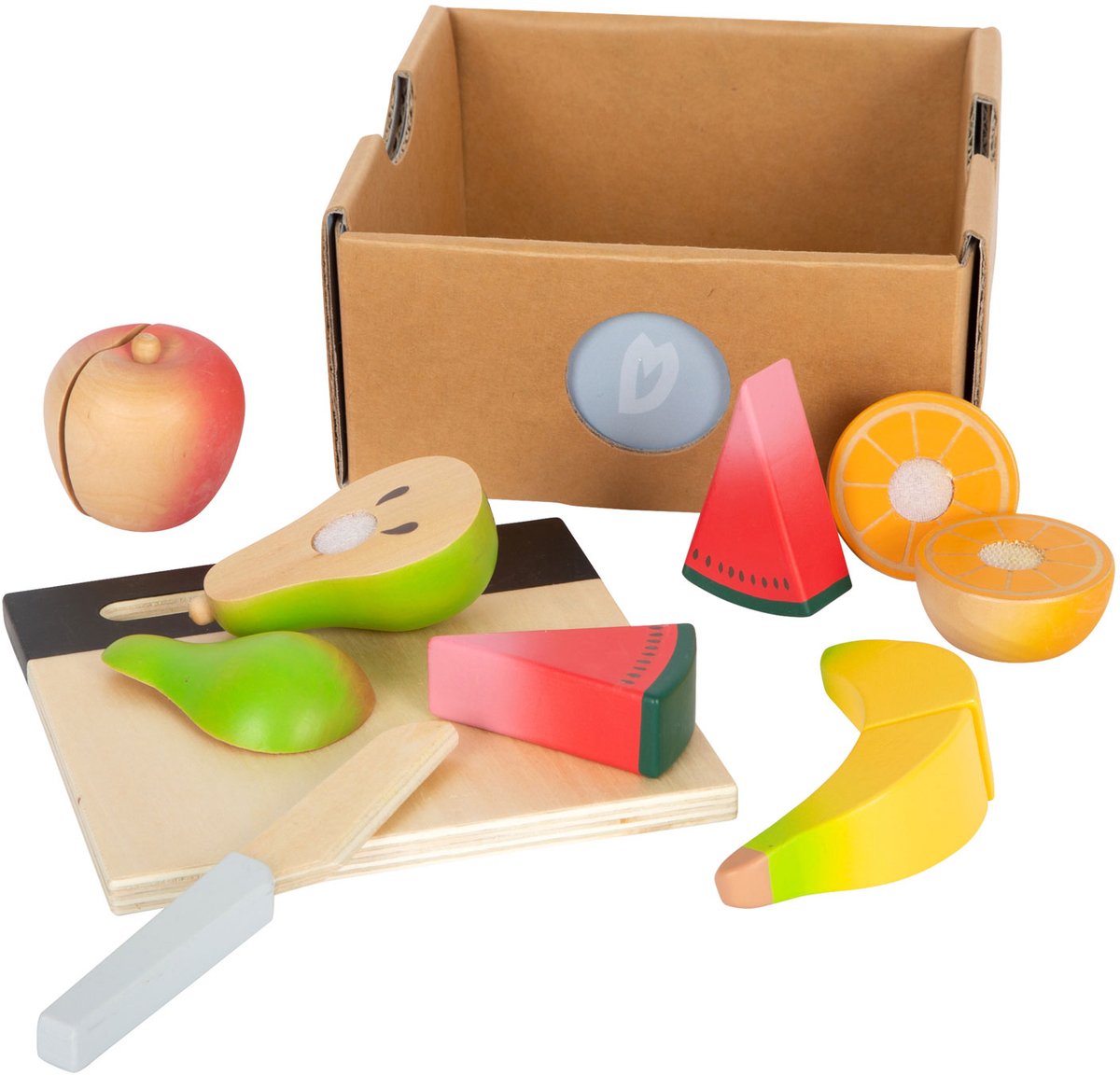 Small Foot - houten snij- en speeleten fruit set, 13dlg.