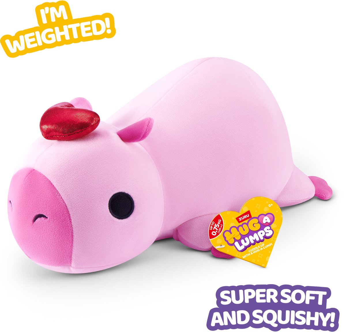 ZURU knuffel capibara verzwaard pluche 35 cm knuffeldier comfort.