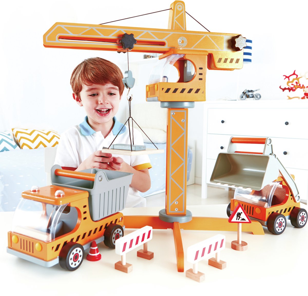 Hape houten hijskraan