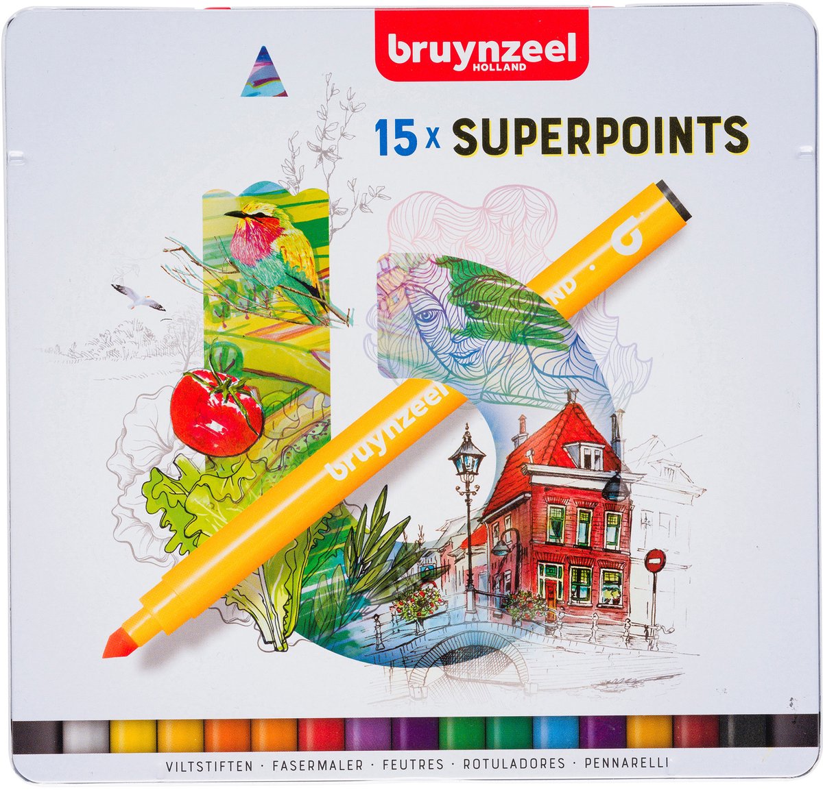 BRUYNZEEL viltstiften superpunt, 15st.