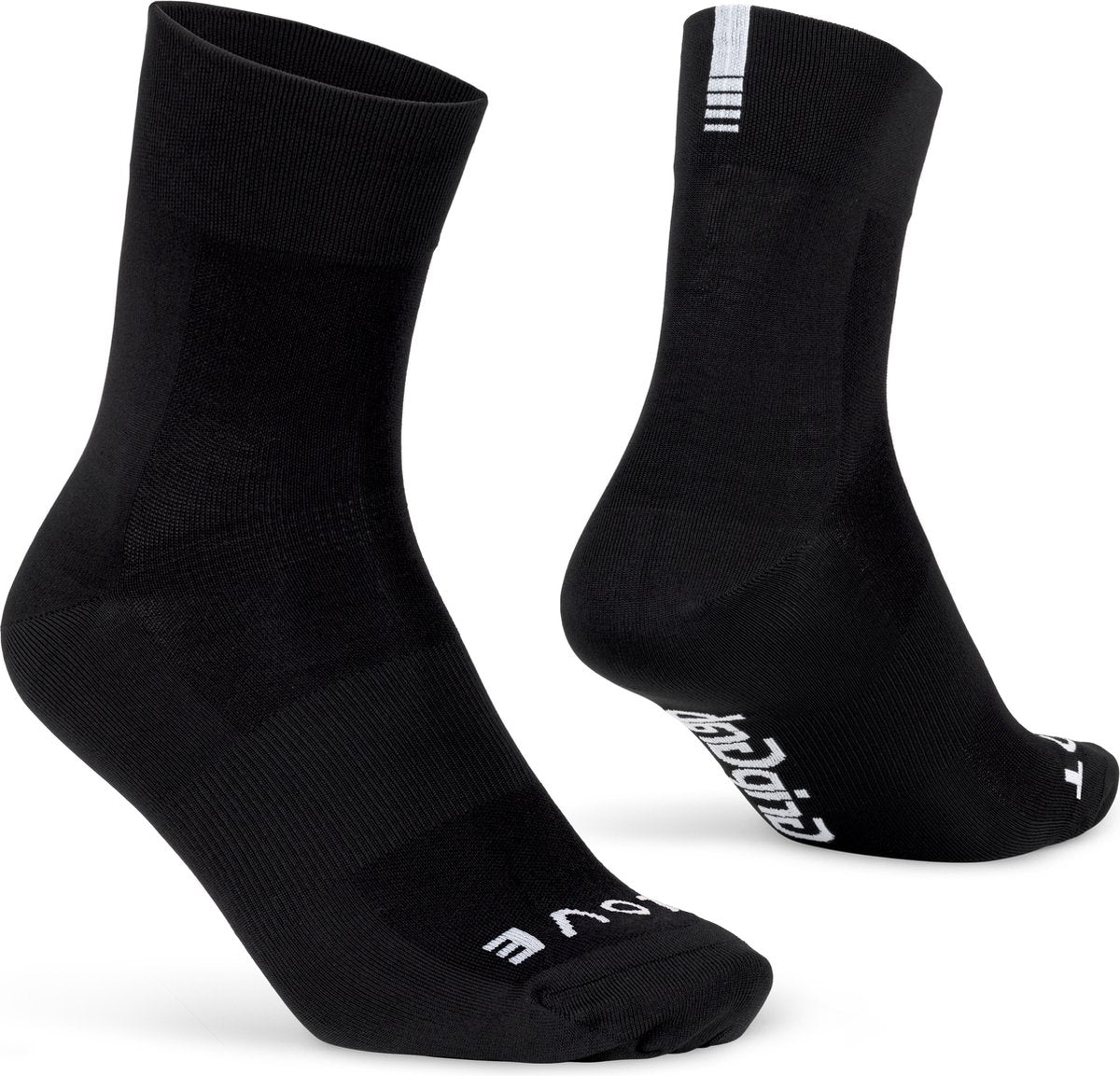 GripGrab - lightweight sl performance zomer fietssokken 1 paar coolmax wielersport sokken regular cut - zwart - unisex - maat xs (35-38)