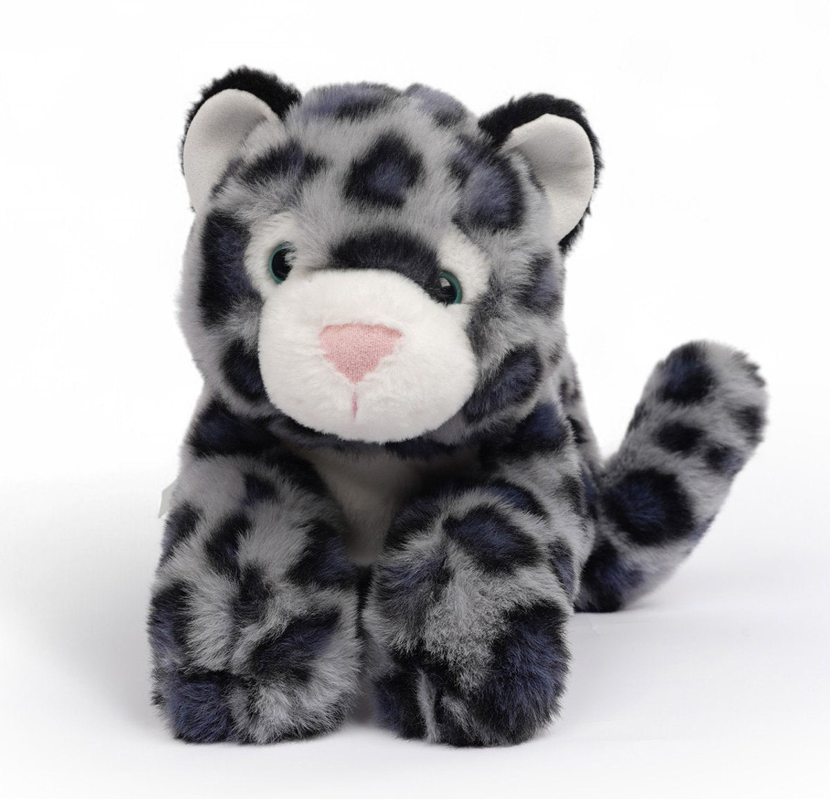 ONE LOVE knuffel - sneeuwluipaard sky - 35cm - grijs en zwart - 0 jaar