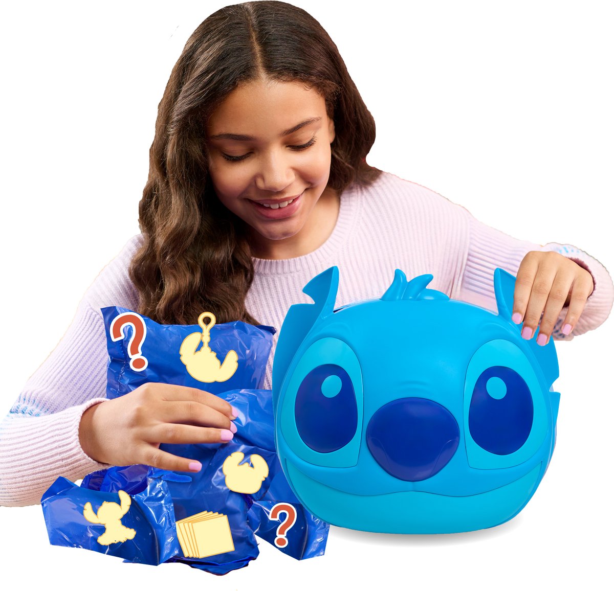 Just Play Disney stitch - neon jumbo mystery capsule met 9 verrassingen